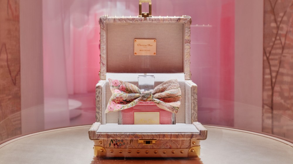The limited-edition Miss Dior bottle and trunk designed by Eva Jospin
