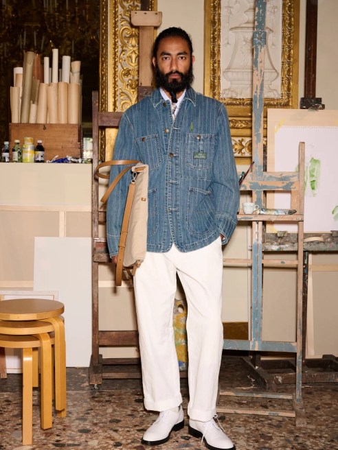 The collaboration reimagines Lee’s utilitarian workwear denim with a Paul Smith twist.