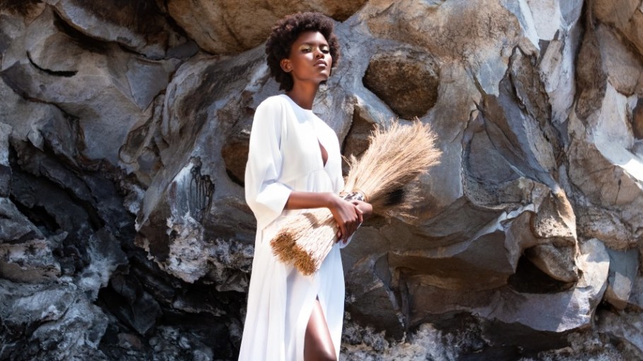 A look from Asantii, Mbonyumutwa's locally-sourced brand.
