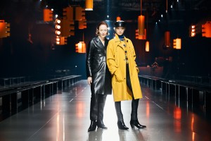 A preview of the Hermès Fall 2024 ready-to-wear collection showing at Pier 36 in New York.
