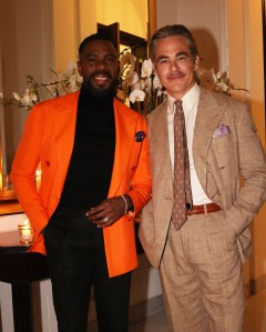 Colman Domingo and Chris Pine at the Ralph Lauren x Esquire dinner during Milan Fashion Week