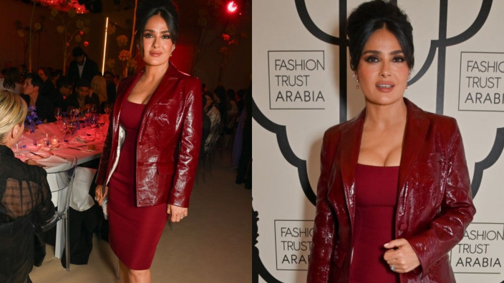 LONDON, ENGLAND - JUNE 17: Salma Hayek attends the Fashion Trust Arabia London dinner in celebration of the FTA 2023 winners, at Claridges Hotel on June 17, 2024 in London, England. (Photo by Dave Benett/Getty Images for Fashion Trust Arabia)