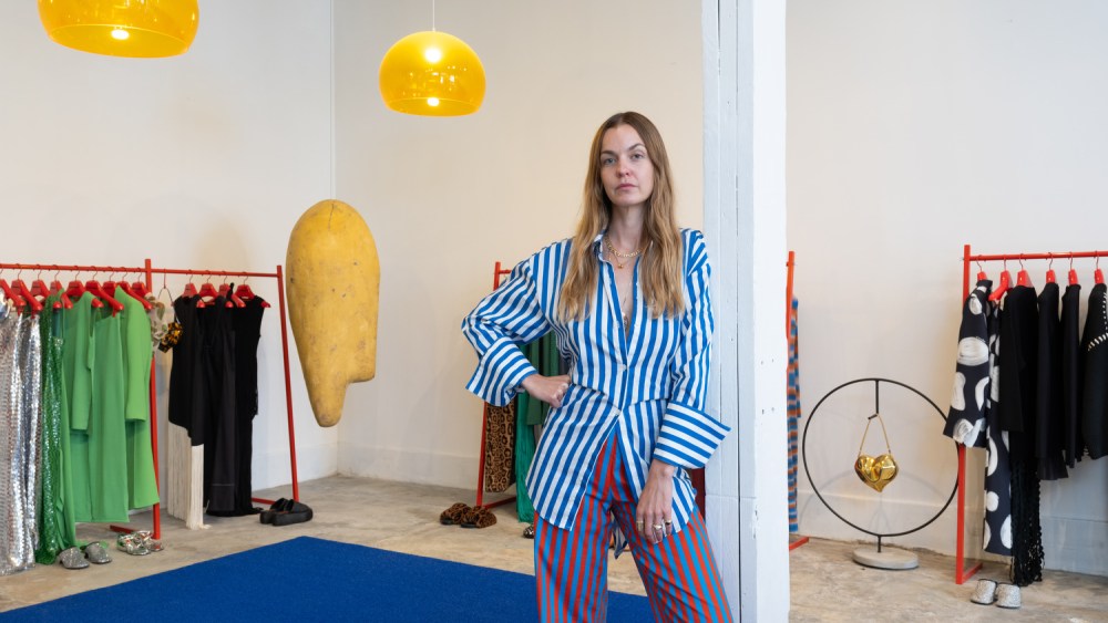 Designer Chelsea Hansford at the Simon Miller Studio in North Hollywood.