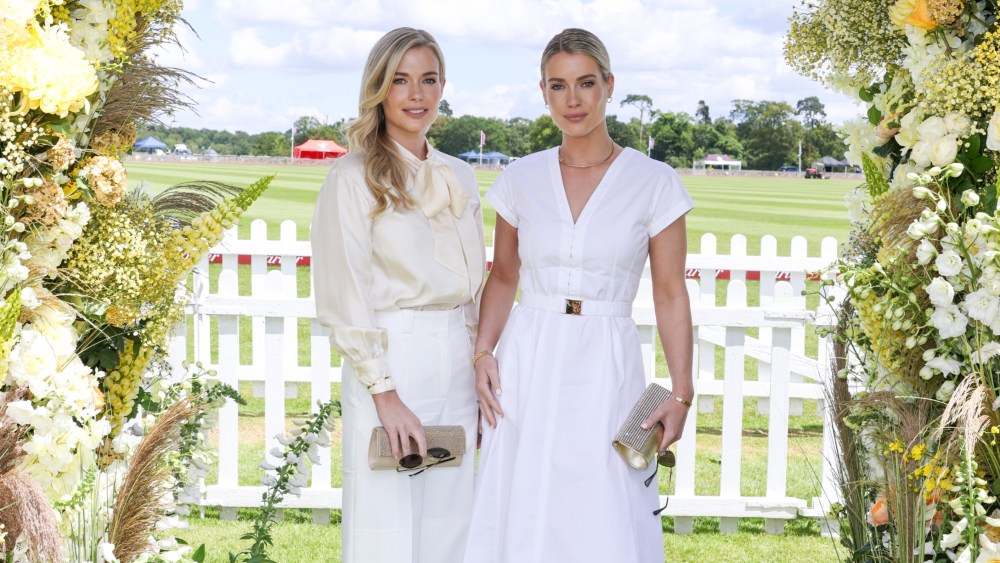 (L-R) Lady Eliza Spencer and Lady Amelia Spencer attend the Cartier Queen's Cup Polo at Guards Polo Club on June 16, 2024 in Egham, England.