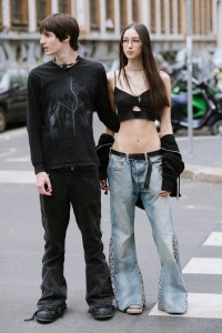 Street style at Milan Fashion Week Men's Spring 2025.