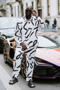 Street style at Milan Fashion Week Men's Spring 2025.