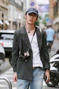 Street style at Milan Fashion Week Men's Spring 2025.