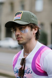 Street style at Milan Fashion Week Men's Spring 2025.