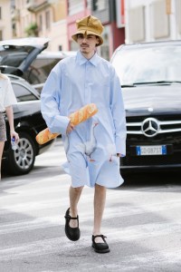 Street style at Milan Fashion Week Men's Spring 2025.