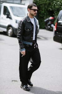 Street style at Milan Fashion Week Men's Spring 2025.