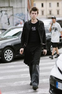 Street style at Milan Fashion Week Men's Spring 2025.