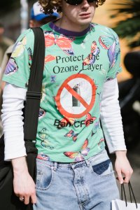 Street style at Milan Fashion Week Men's Spring 2025.