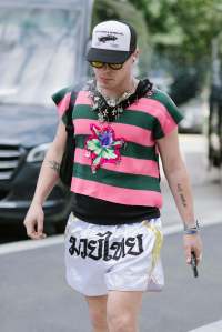 Street style at Milan Fashion Week Men's Spring 2025.
