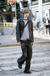 Street style at Milan Fashion Week Men's Spring 2025.