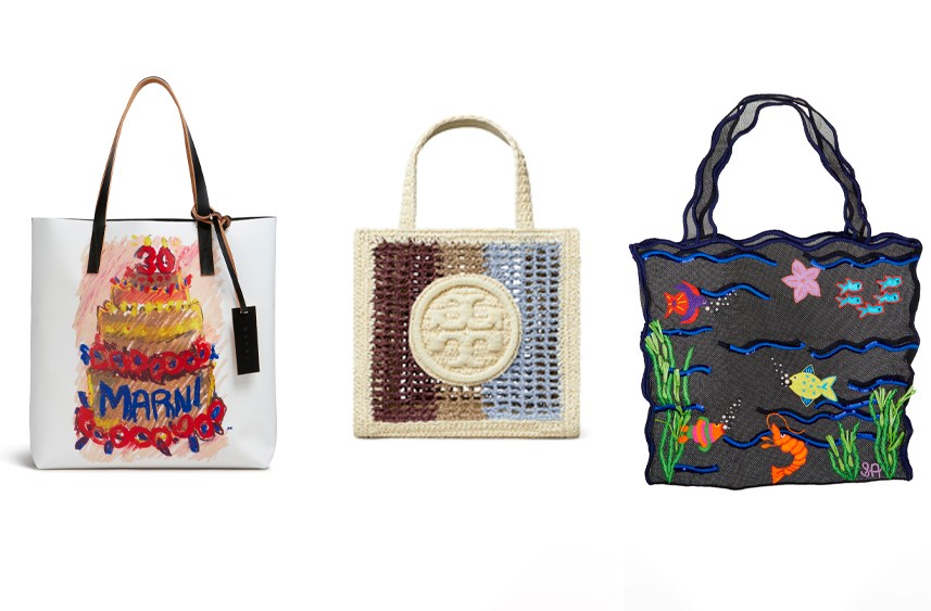 Marni, Tory Burch and Susan Alexandra totes.