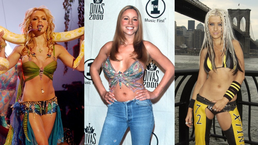 Y2K Pop Stars in Iconic Outfits, Britney Spears, Mariah Carey, Christina Aguilera
