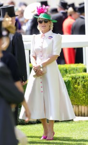 ASCOT, ENGLAND - JUNE 16: Zara Phillips in the parade ring during Royal Ascot 2022 at Ascot Racecourse on June 16, 2022 in Ascot, England. (Photo by Chris Jackson/Getty Images)