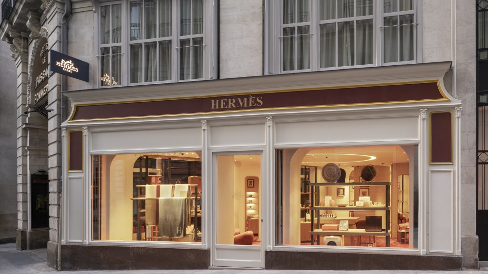 The Hermès boutique in Nantes, France.
