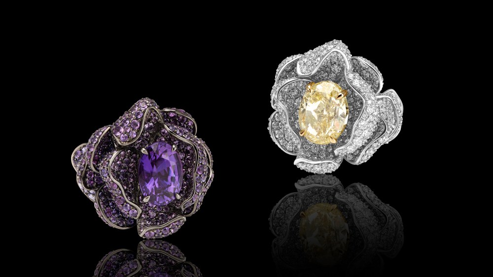 Two rings from the Bäumer Rose set