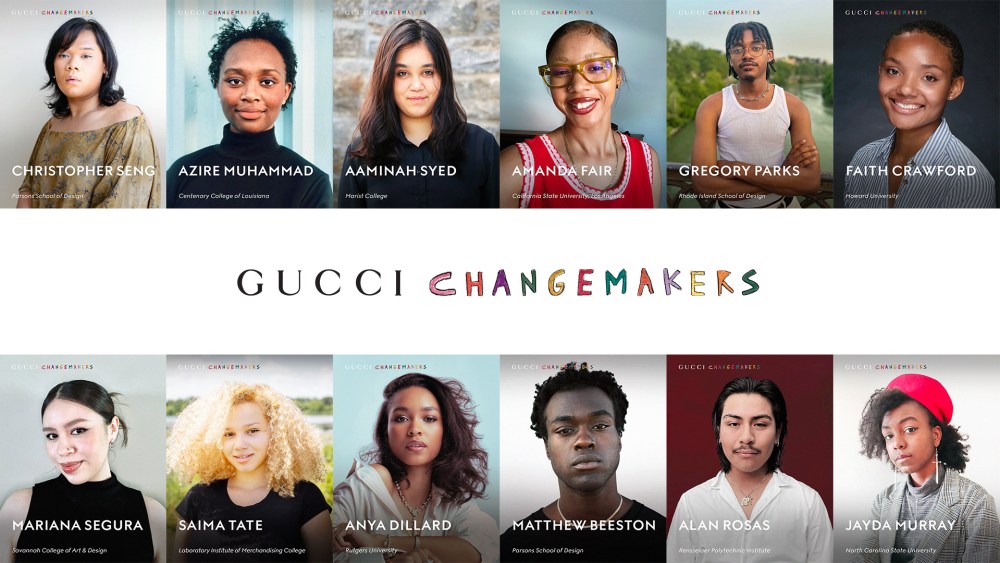The recipients of the Gucci Changemakers  North American Scholarship Program.
