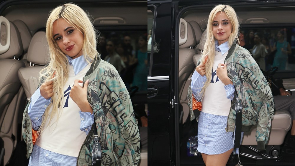 Camila Cabello arriving for an album signing for "C, XOXO" on July 1 in London, Mowalola dress, Timberland boots