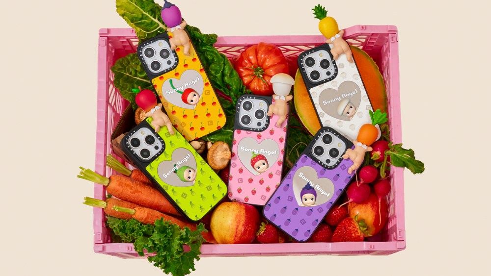 The Sonny Angel x Casetify collection, fruits, vegetables, cases, charms, phone accessories, collaboration