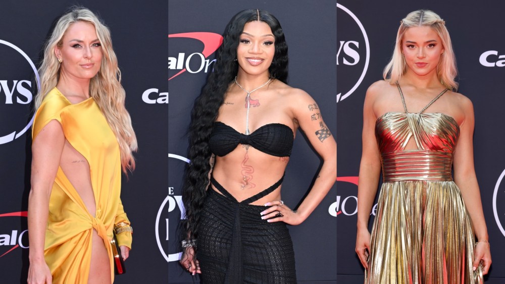 Lindsey Vonn, GloRilla and Livvy Dunne at the 2024 ESPY Awards on July 11 in Los Angeles, cutout dresses trend, red carpet