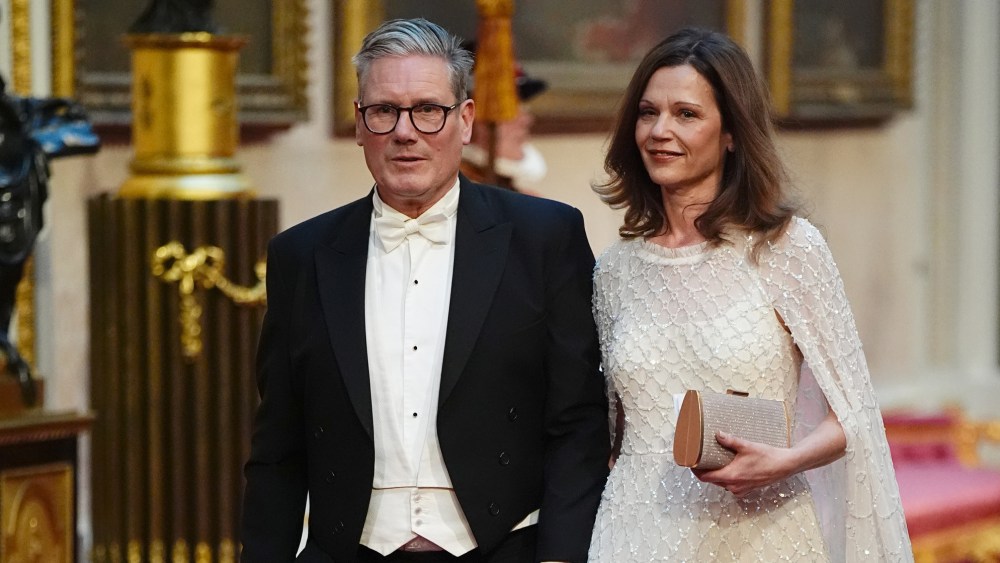 Sir Keir Starmer, leader of Britain's Labour party, with his wife Victoria Starmer last month at the state banquet for Emperor Naruhito and his wife Empress Masako of Japan at Buckingham Palace.