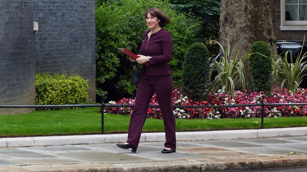 LONDON, ENGLAND - JULY 6:  Chancellor of the Exchequer Rachel Reeves makes her way to Number 10 for her first day as a cabinet minister at Downing Street on July 6, 2024 in London, England. (Photo by Alex McBride/Getty Images)