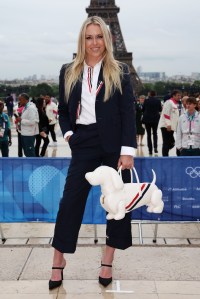 PARIS, FRANCE - JULY 26: Former Alpine Ski Racer Lindsey Vonn attends the red carpet ahead of the opening ceremony of the Olympic Games Paris 2024 on July 26, 2024 in Paris, France. (Photo by Matthew Stockman/Getty Images)