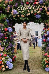 CHICHESTER, ENGLAND - JULY 14: Ikram Abdi Omar attends Cartier Style Et Luxe at the Goodwood Festival of Speed on July 14, 2024 in Chichester, England. (Photo by Max Cisotti/Dave Benett)