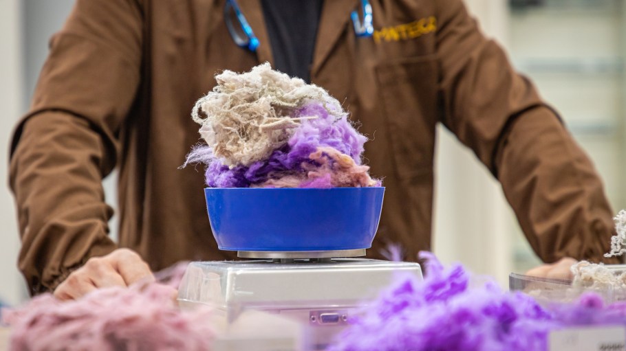 Recype is Manteco's "circular, chemicals-free, dyes-free and unique way to create recycled wool colors."