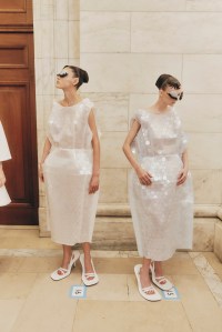 Backstage at the Marc Jacobs Fall 2024 ready-to-wear show at New York Fashion Week.