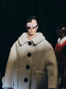 Backstage at the Marc Jacobs Fall 2024 ready-to-wear show at New York Fashion Week.