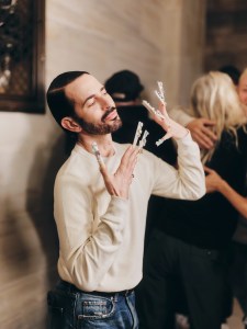 Backstage at the Marc Jacobs Fall 2024 ready-to-wear show at New York Fashion Week.