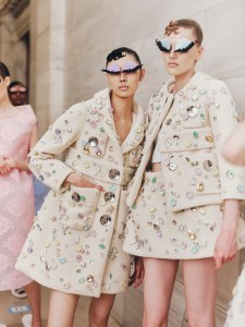 Backstage at the Marc Jacobs Fall 2024 ready-to-wear show at New York Fashion Week.