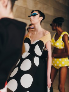 Backstage at the Marc Jacobs Fall 2024 ready-to-wear show at New York Fashion Week.