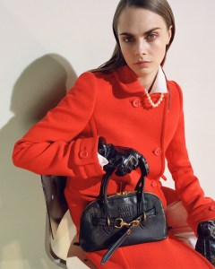 Cara Delevingne starring in the Miu Miu fall 2024 ad campaign.