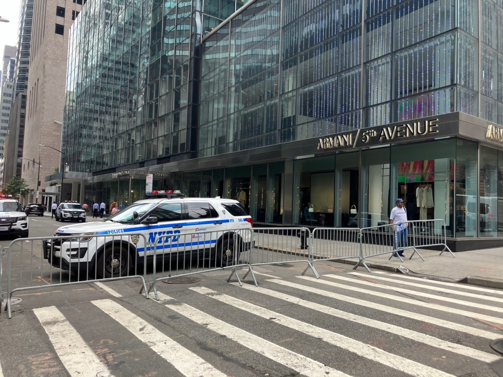 56th Street in New York closed to traffic.