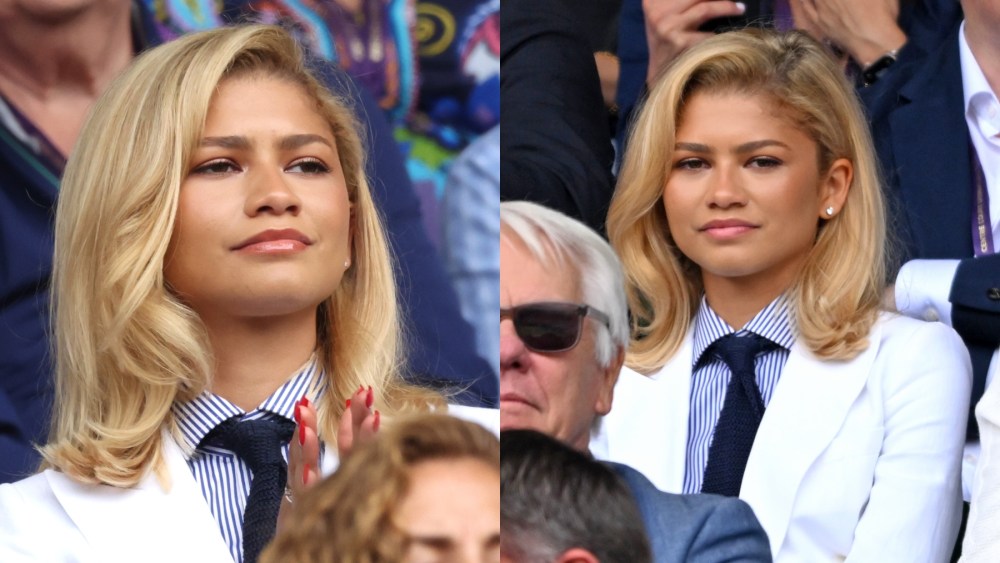Zendaya at Wimbledon on July 14 in London, tennis, suit, Ralph Lauren