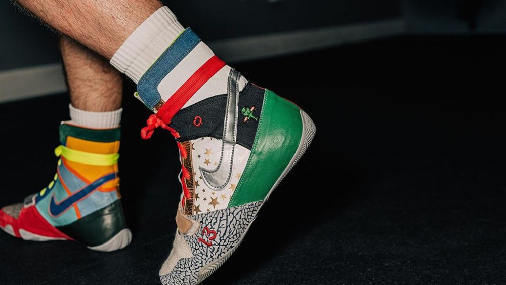 Caleb Plant Nike SB Dunk What the Dunk boxing boots The Shoe Surgeon