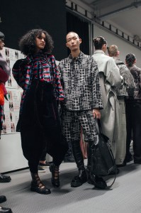 Backstage at Emporio Armani Fall 2022 Ready to Wear