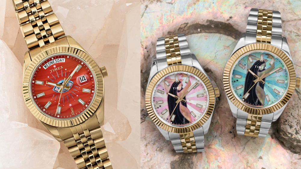 Timex watches on background
