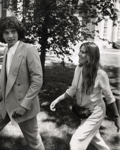 John F. Kennedy Jr. and Jeannie Christian during John F. Kennedy Jr's Graduation at Phillips Academy in Andover, Massachusetts, United States.