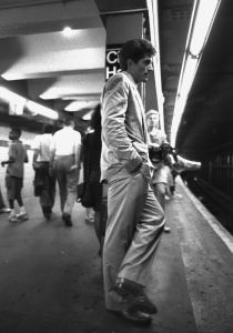 John F. Kennedy Jr. heading to work on his first day as Manhattan assistant district attorney.