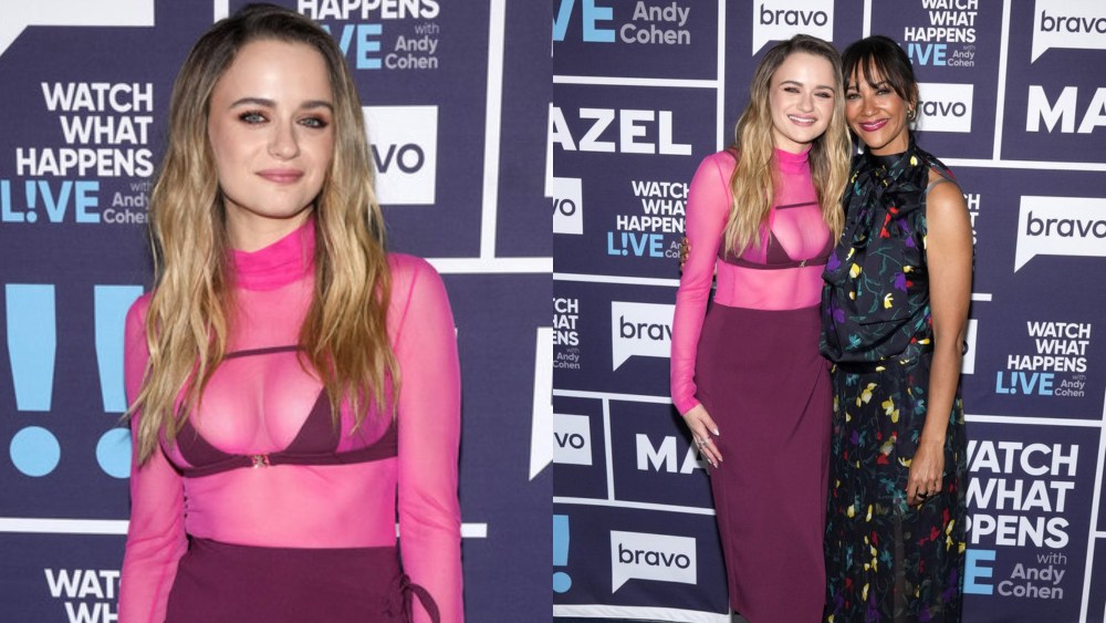 Joey King pink sheer top, left, and Rashida Jones, right, on the July 10 episode of 'Watch What Happens Live.'