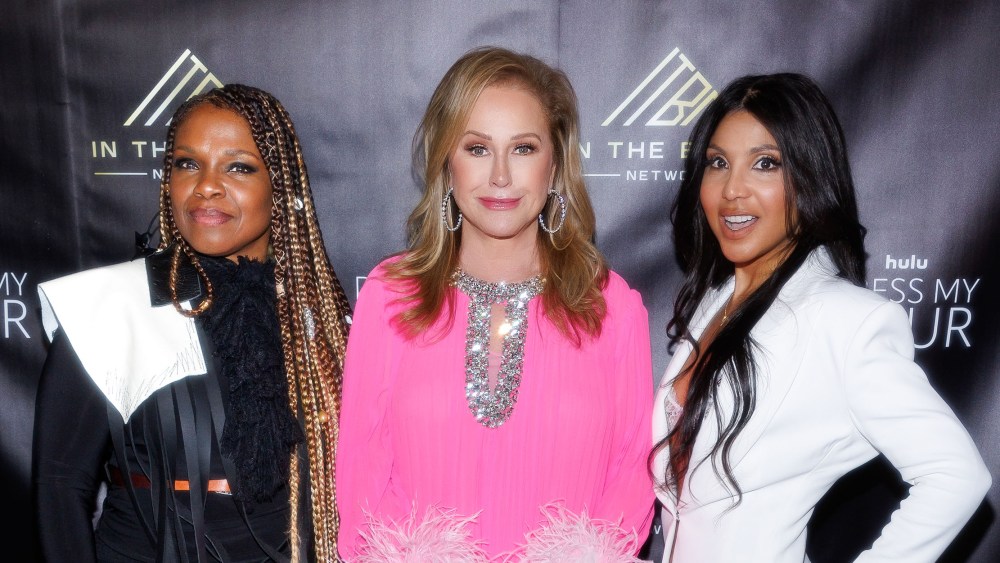 Dr Holly Carter, Kathy Hilton, Toni Braxton at The Premiere of Hulu’s “Dress My Tour” Hosted by Kathy Hilton, Toni Braxton and Holly Carter held a Private Residence on July 23, 2024 in Los Angeles California.
