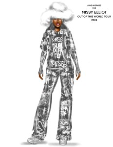 Missy Elliott’s tour costumes by June Ambrose.
