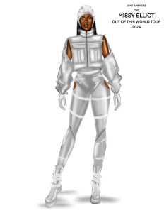Missy Elliott’s tour costumes by June Ambrose.