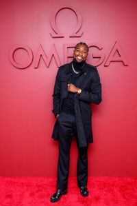 NEW YORK, NEW YORK - NOVEMBER 10: Noah Lyles attends the OMEGA panel discussion with Olympic ambassadors at The Planet OMEGA exhibition launch at the Chelsea Factory on November 10, 2023 in New York City. (Photo by Roy Rochlin/Getty Images for OMEGA)